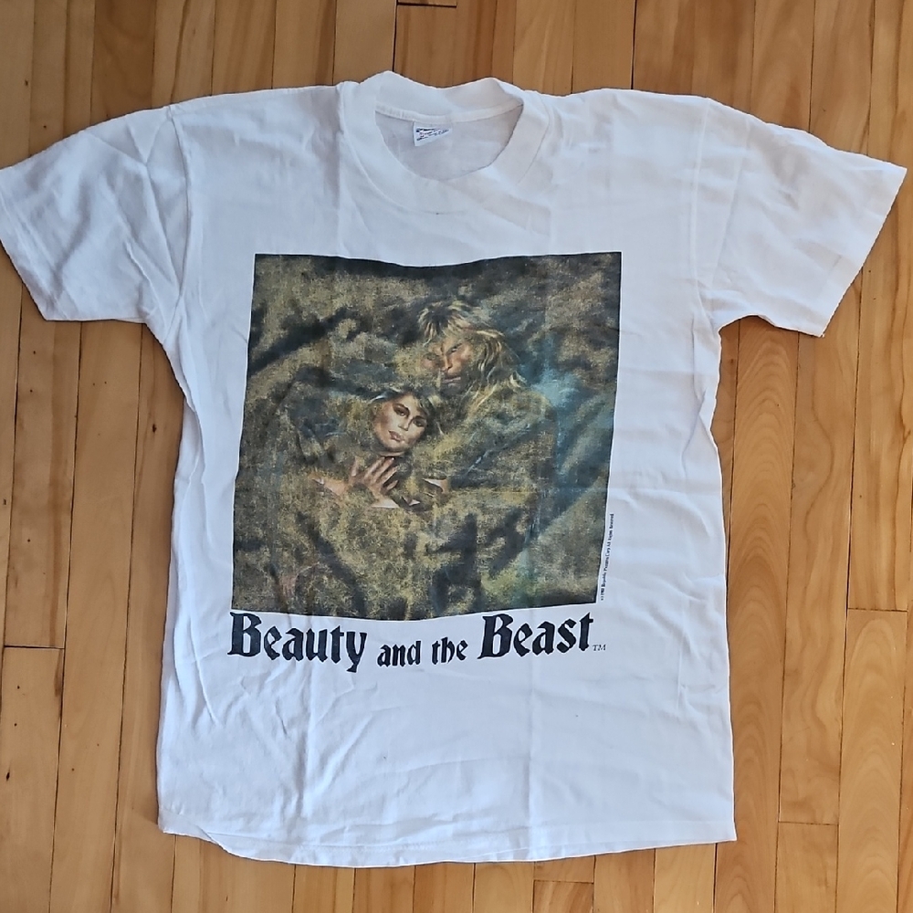 Vintage 1988 White Beauty and the Beast Tee
